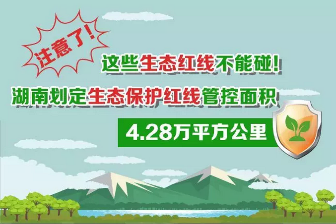图解 | 注意了！湖南划定生态保护红线面积4.28万平方公里
